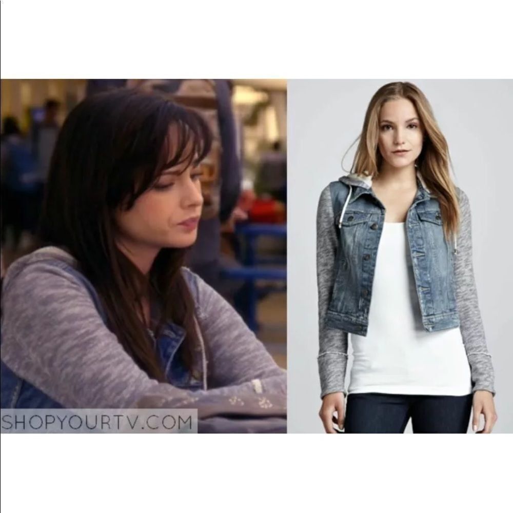 Free People Half Knit Distressed Denim Jacket - Picture 13 of 13